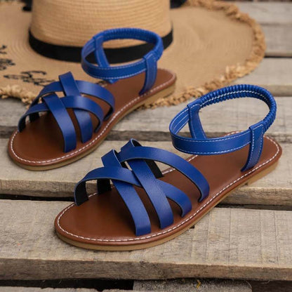 Women Breathable Beach Elastic Cross Strap Outdoor Sandals