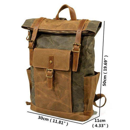 Männer Vintage Canvas Casual Travel Große Kapazität Wasserdichte Pendler Tasche Rucksack