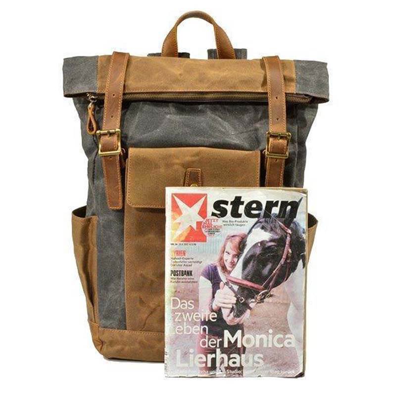 Männer Vintage Canvas Casual Travel Große Kapazität Wasserdichte Pendler Tasche Rucksack