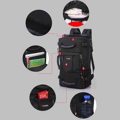 Men Multi-Carry Large Capacity Travel Outdoor Multifunction 15.6 Inch Laptop Bag Travel Bag Backpack