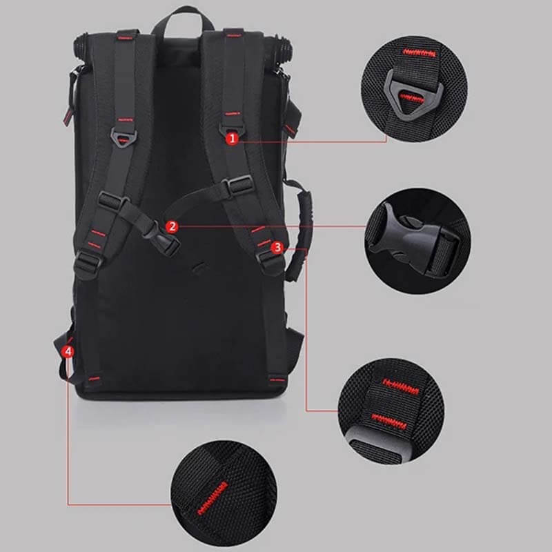 Men Multi-Carry Large Capacity Travel Outdoor Multifunction 15.6 Inch Laptop Bag Travel Bag Backpack