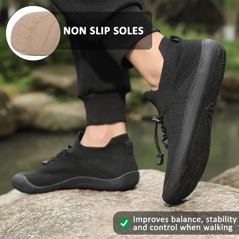 Wide-Toe Barefoot Comfortable Breathable Sports Fitness Shoes Flying Woven Casual Hiking Footwear (Unisex)