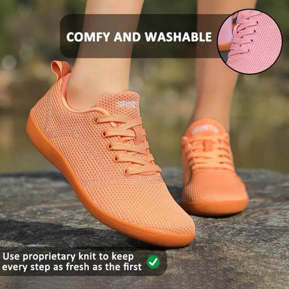 Wide Toe Barefoot Shoes Flying Woven Casual Soft Sole Shoes Walking Hiking Footwear (Unisex)