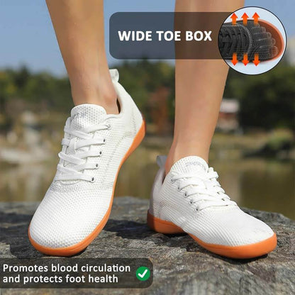 Wide Toe Barefoot Shoes Flying Woven Casual Soft Sole Shoes Walking Hiking Footwear (Unisex)