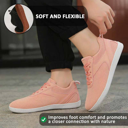 Casual Comfortable Walking Breathable Soft Sole Flying Woven Flat Foot Sports Shoes (Unisex)