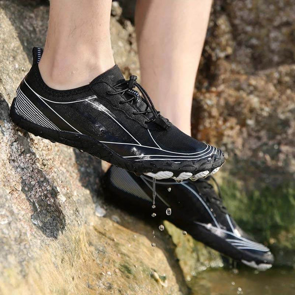 Zapatos de secado rápido de secado, senderismo de cierre de velcro ligero, aptitud física, zapatos de agua de natación (unisex)