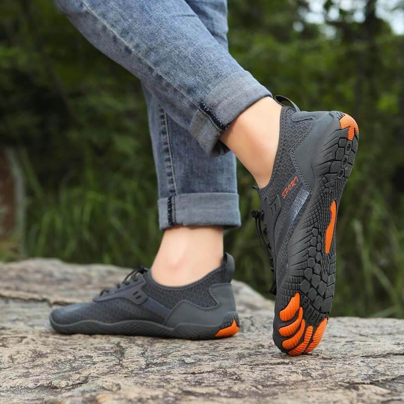 Scarpe da tracciamento del fiume all'aperto scarpe da nuoto non slittanti che ovadano scarpe d'acqua per treking a cinque dita scarpe a piedi nudi (unisex)