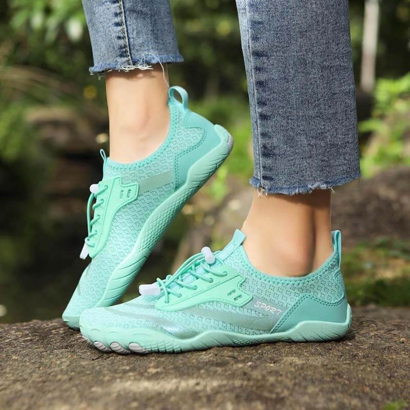 Scarpe da tracciamento del fiume all'aperto scarpe da nuoto non slittanti che ovadano scarpe d'acqua per treking a cinque dita scarpe a piedi nudi (unisex)