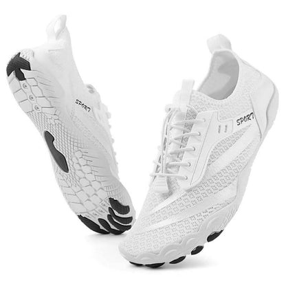 Scarpe da tracciamento del fiume all'aperto scarpe da nuoto non slittanti che ovadano scarpe d'acqua per treking a cinque dita scarpe a piedi nudi (unisex)