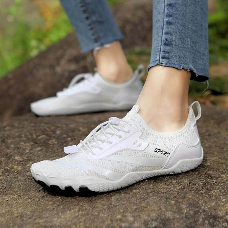 Scarpe da tracciamento del fiume all'aperto scarpe da nuoto non slittanti che ovadano scarpe d'acqua per treking a cinque dita scarpe a piedi nudi (unisex)