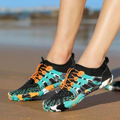 Chaussures à eau boucle réglable respirante à sec rapidement sans glissement de plage d'été marche / baignade / chaussures aux pieds nus extérieurs