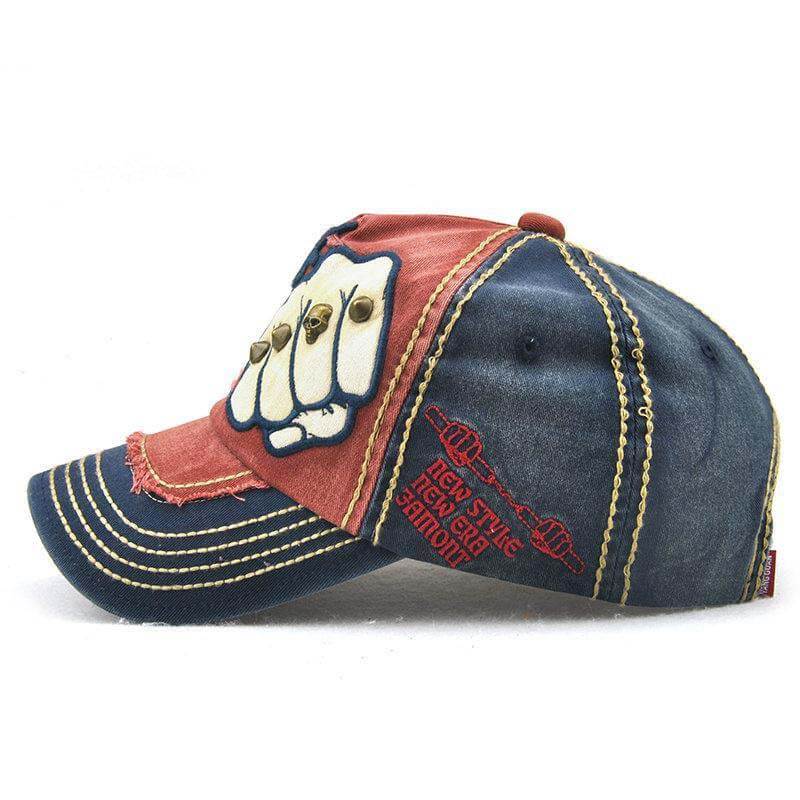 Men's Vintage Adjustable Denim Patch Baseball Cap Outdoor Casual Travel Sun Protection Hat