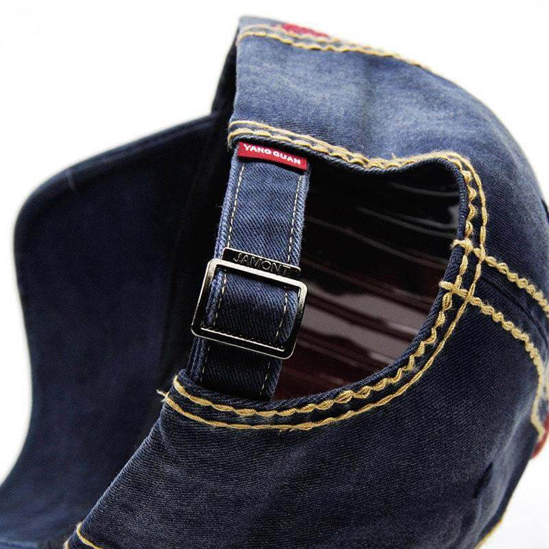 Men's Vintage Adjustable Denim Patch Baseball Cap Outdoor Casual Travel Sun Protection Hat