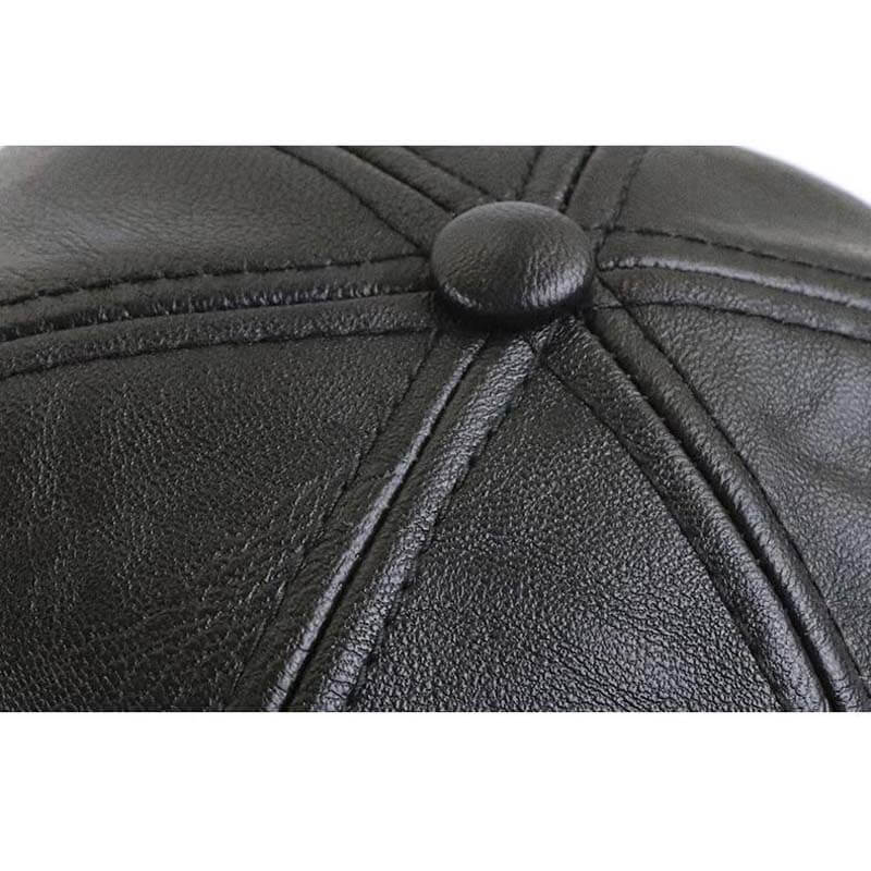 Men's PU Leather Vintage Baseball Cap Casual Outdoor Adjustable Warm Lightness Hats