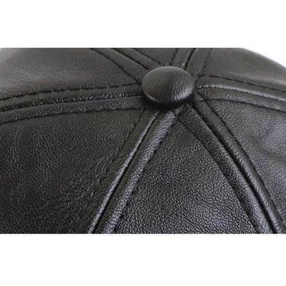 Men's PU Leather Vintage Baseball Cap Casual Outdoor Adjustable Warm Lightness Hats