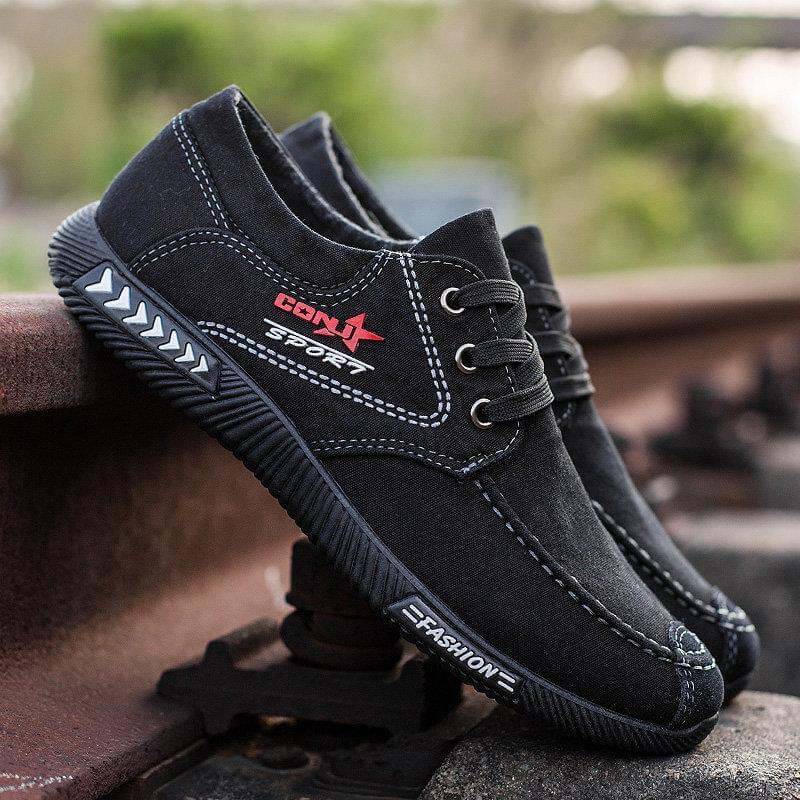 Zapatos casuales suaves de lienzo para hombres