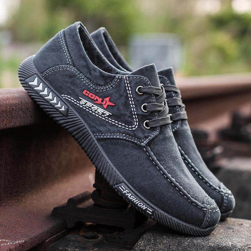 Zapatos casuales suaves de lienzo para hombres