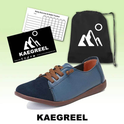 Women Suede Splicing Leather Soft Sole Slip On Casual Flat Shoes