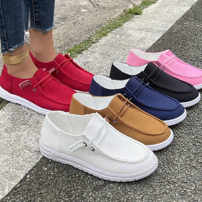 Women Casual Spring Autumn Flat-soled Slip-on Low-top Loafers Shoes