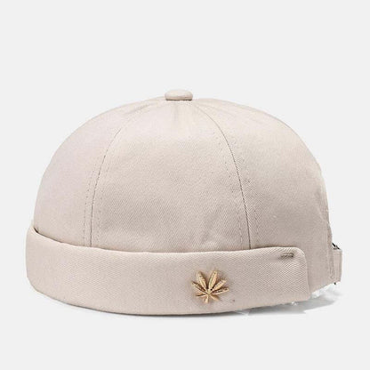 Men & Women Brimless Hats Solid Color Coconut Tree Tag Skull Caps Hip Hop Hat