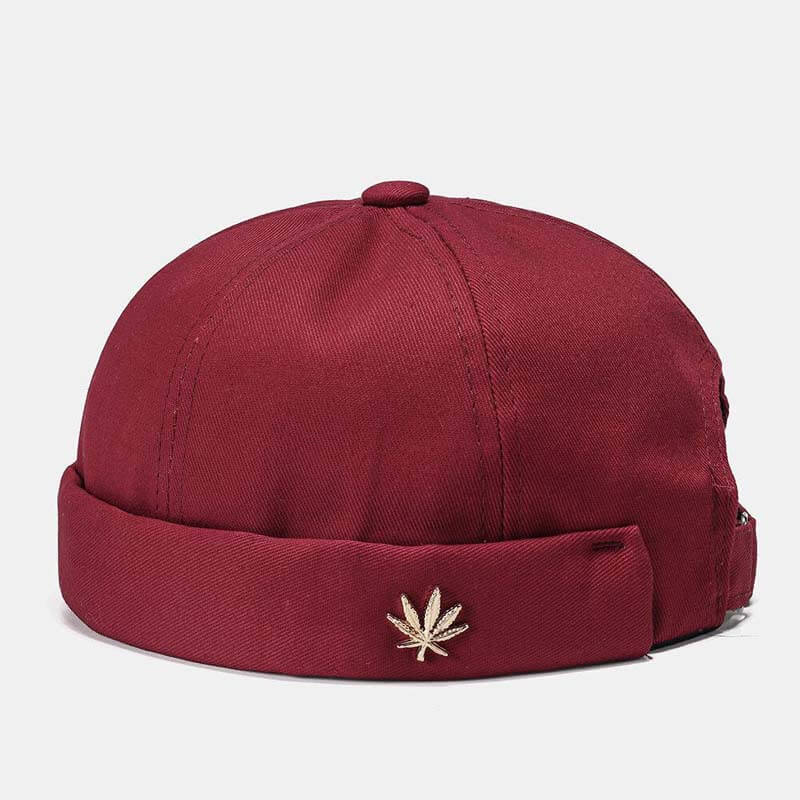 Men & Women Brimless Hats Solid Color Coconut Tree Tag Skull Caps Hip Hop Hat
