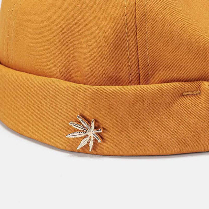 Men & Women Brimless Hats Solid Color Coconut Tree Tag Skull Caps Hip Hop Hat