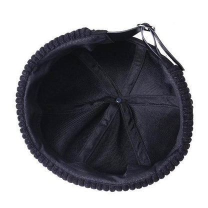 Hombres y mujeres Retro Cuff Rodado Sombrero Skullcap Sailor Cap Hat Hat Ajustable