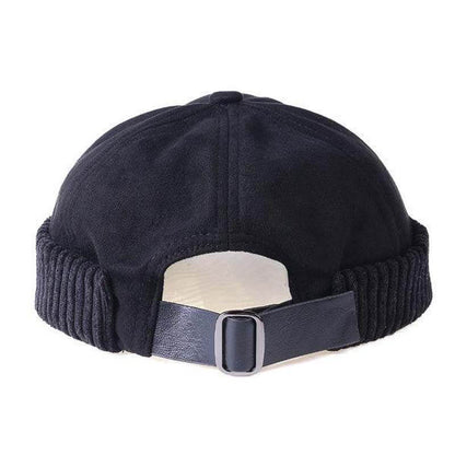 Hombres y mujeres Retro Cuff Rodado Sombrero Skullcap Sailor Cap Hat Hat Ajustable