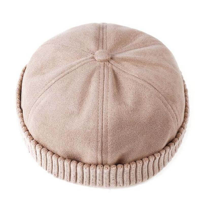 Hombres y mujeres Retro Cuff Rodado Sombrero Skullcap Sailor Cap Hat Hat Ajustable