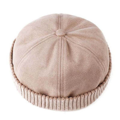 Hombres y mujeres Retro Cuff Rodado Sombrero Skullcap Sailor Cap Hat Hat Ajustable