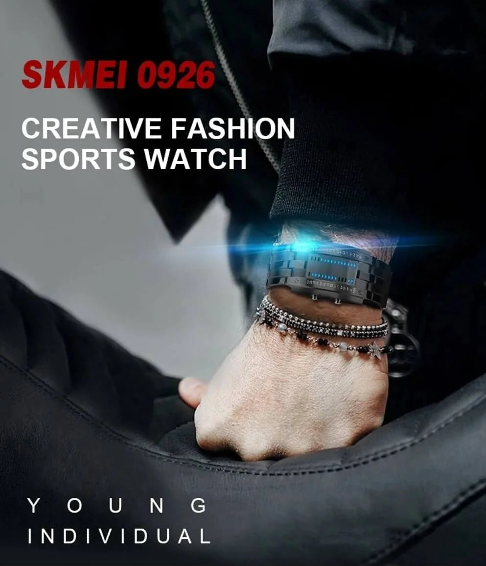 Mode Hommes Regardez l'imperméable lumineuse Date d'affichage Creative LED Full Steel Regarder