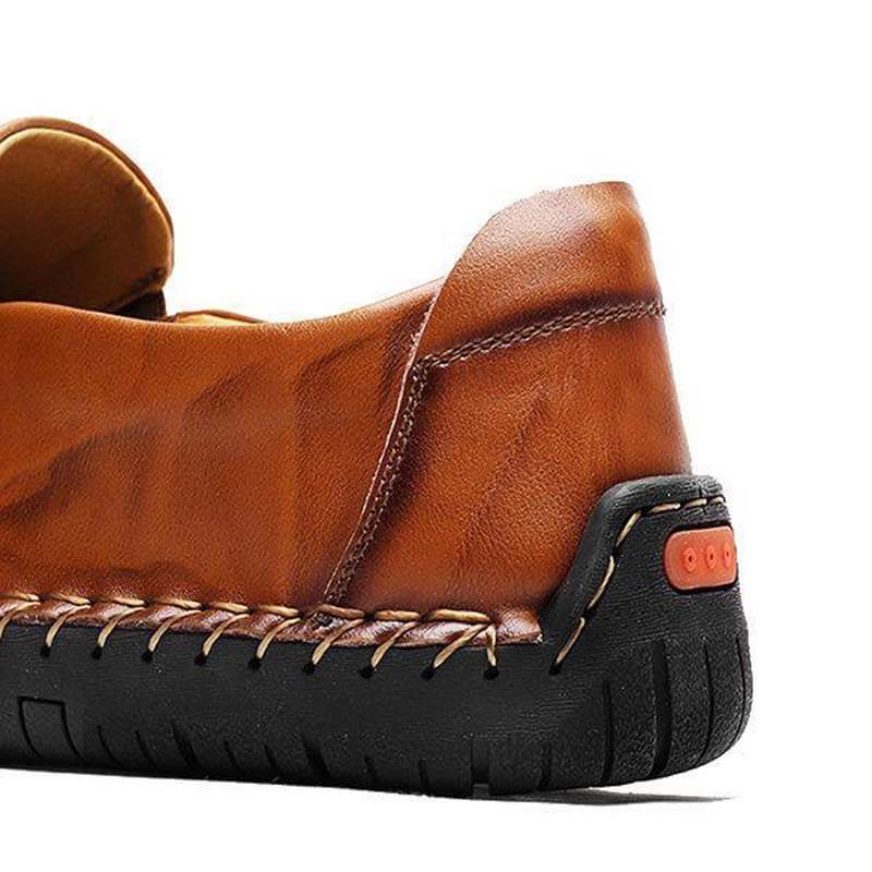 Zapatos de cuero con cremallera con cremallera con cremallera de mano