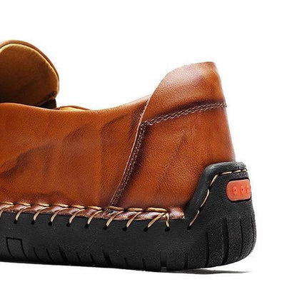 Zapatos de cuero con cremallera con cremallera con cremallera de mano