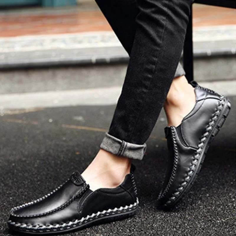 Kaegreel Men's Casual New Set Feet Business British Trend Leather Chaussures