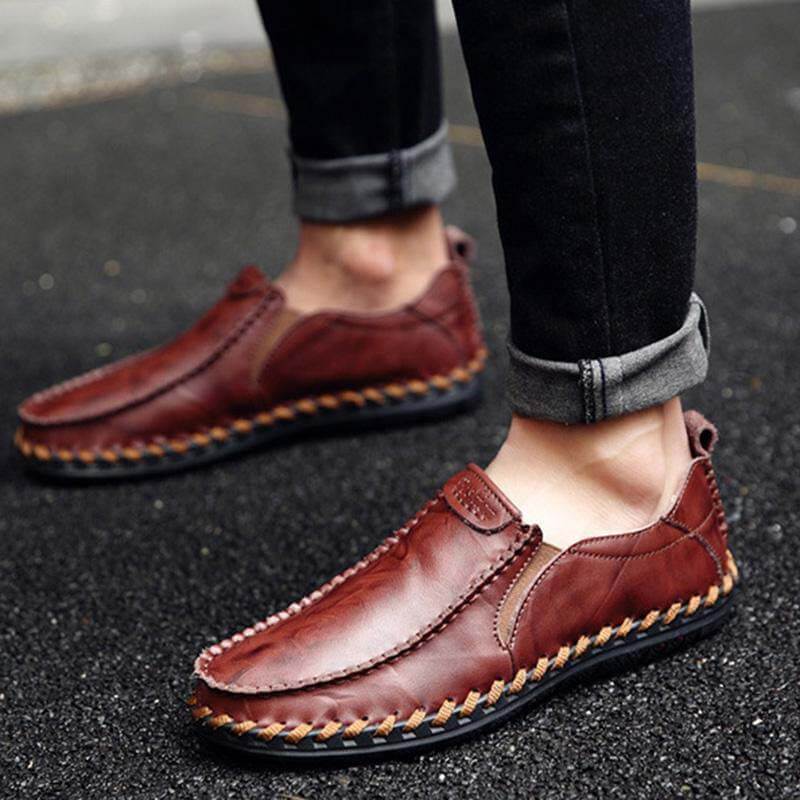 Kaegreel Men's Casual New Set Feet Business British Trend Leather Chaussures