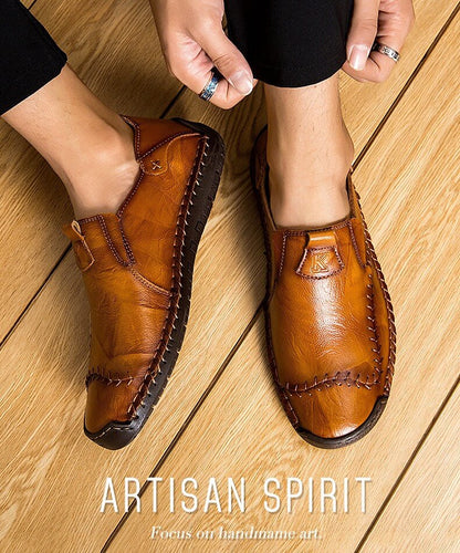 Cuciture da uomo Kaegreel Cuciture antiscivolo di grandi dimensioni Soft Sole Sole Scarpe in pelle casual