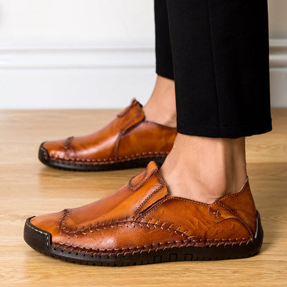 Cuciture da uomo Kaegreel Cuciture antiscivolo di grandi dimensioni Soft Sole Sole Scarpe in pelle casual