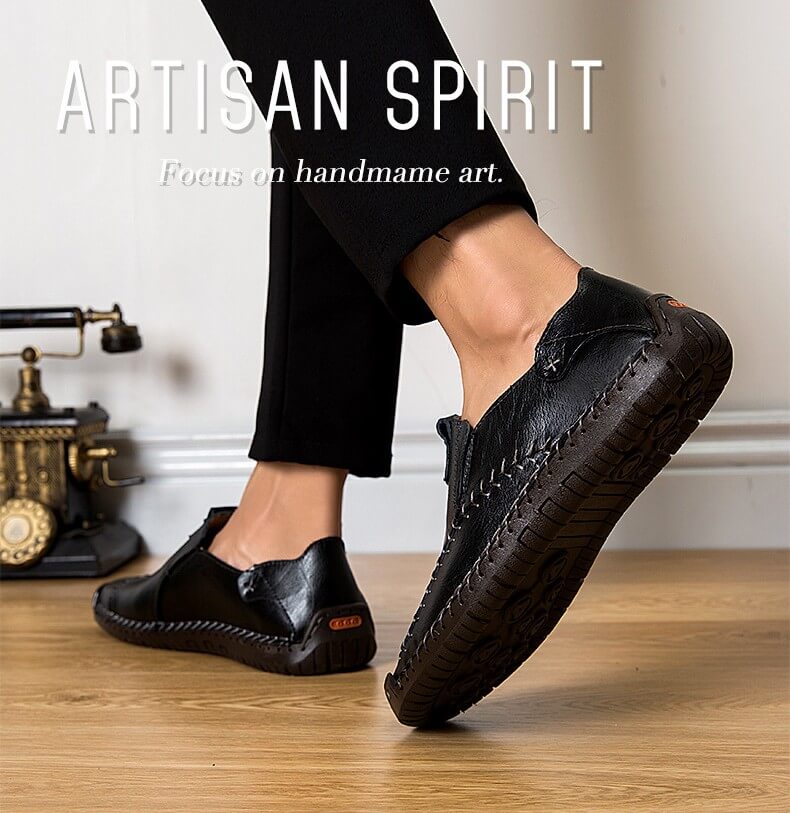 Cuciture da uomo Kaegreel Cuciture antiscivolo di grandi dimensioni Soft Sole Sole Scarpe in pelle casual