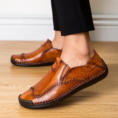 Cuciture da uomo Kaegreel Cuciture antiscivolo di grandi dimensioni Soft Sole Sole Scarpe in pelle casual