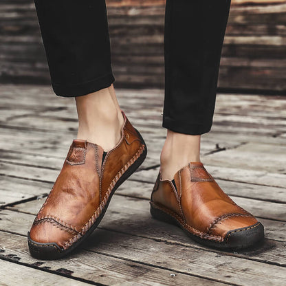 Cuciture da uomo Kaegreel Cuciture antiscivolo di grandi dimensioni Soft Sole Sole Scarpe in pelle casual