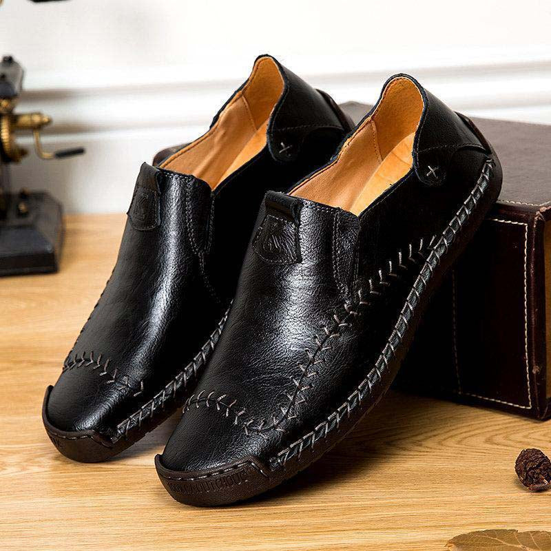 Cuciture da uomo Kaegreel Cuciture antiscivolo di grandi dimensioni Soft Sole Sole Scarpe in pelle casual