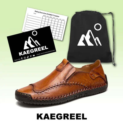 Cuciture da uomo Kaegreel Cuciture antiscivolo di grandi dimensioni Soft Sole Sole Scarpe in pelle casual