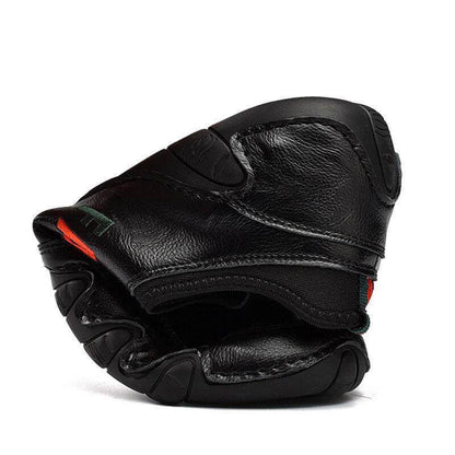 Kaegreel Cuir pour homme Épissements en cuir antidérapant Dentelle élastique Sold Sole Sole Sole Casual Chaussures de conduite