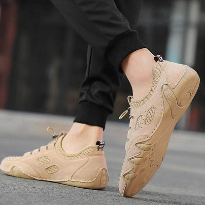 Men Comfortable Handmade Soft Sole Lace Up Leather Loafer Driving Shoes