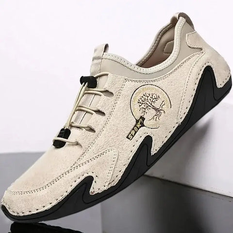 Zapatillas de cuero hechas a mano de Kaegreel para hombres Mocasines de conducción suave zapatillas de deporte