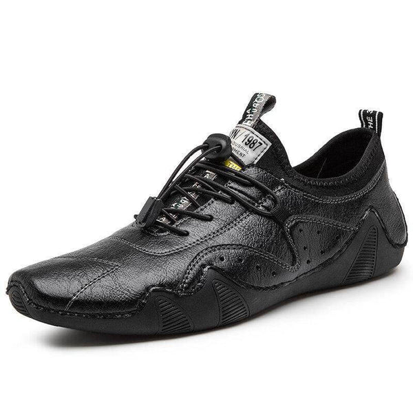 Männer Handstich Microrfiber Leder atmungsaktiv rutschfeste weiche lässige Fahrschuhe