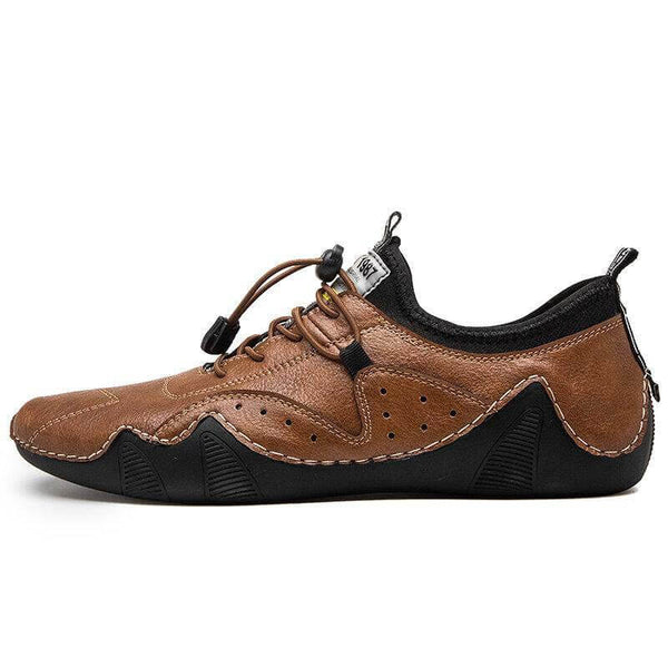 Männer Handstich Microrfiber Leder atmungsaktiv rutschfeste weiche lässige Fahrschuhe