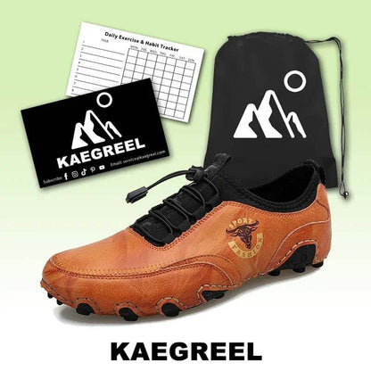 Scarpe da pittura a mano in cuoio in pelle retrò moda da uomo Kaegreel