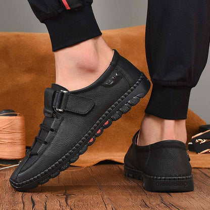 Kaegreel Mens Men Handmade Casual Fashion Sneakers Genuine Leather Loafers Moccasins Breathable Slip On Shoes