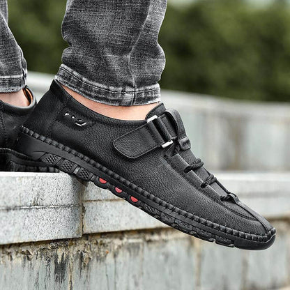 Kaegreel Mens Men Handmade Casual Fashion Sneakers Genuine Leather Loafers Moccasins Breathable Slip On Shoes